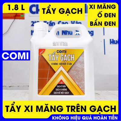 Nước tẩy xi măng trên gạch COMI, Tẩy trắng ron gạch làm sạch sàn gạch 1.8 Lít